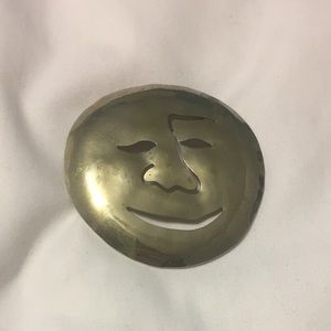 Sterling face pin